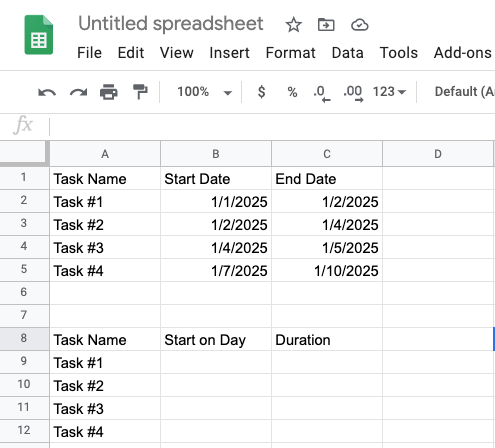 Create Second Data Table