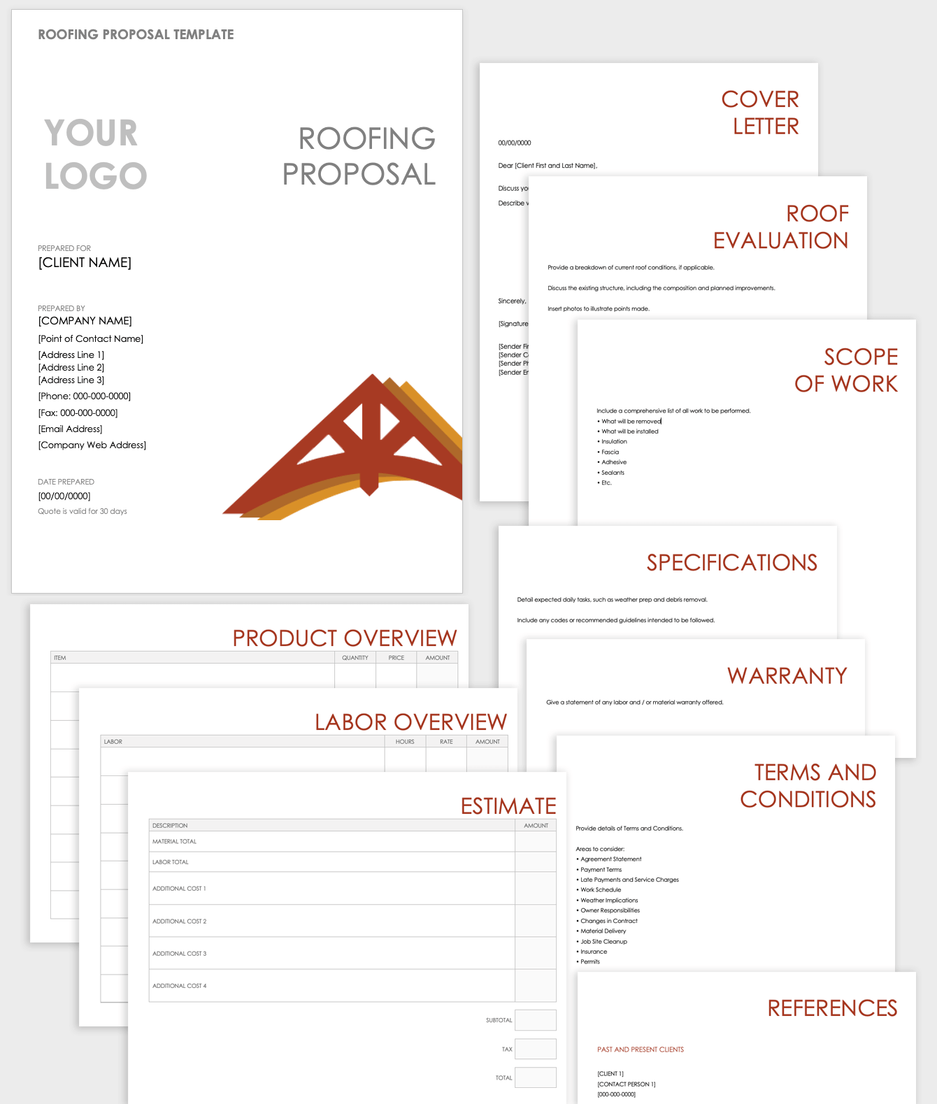 Free roof proposal form horcosmo