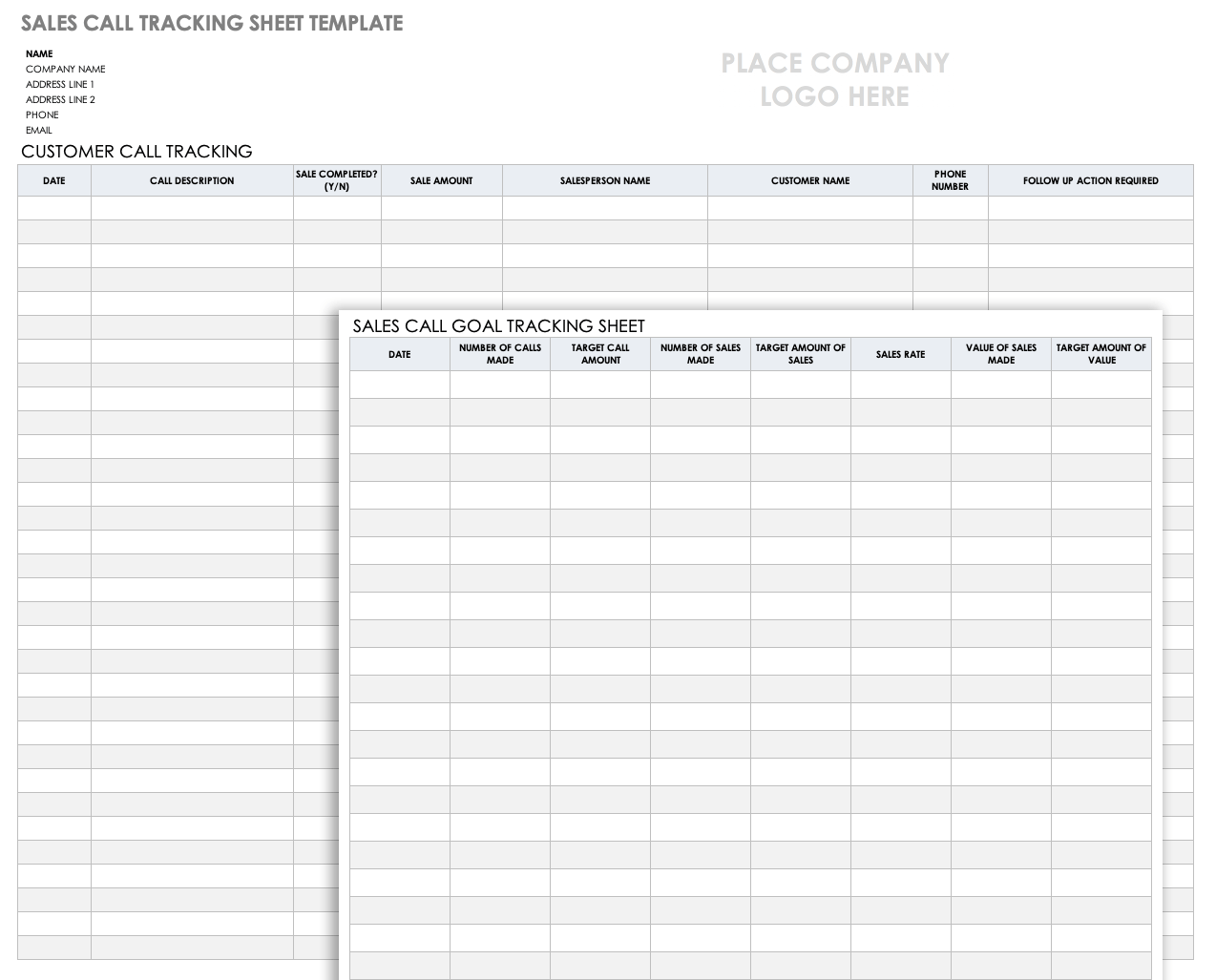 Free Call Tracking Templates  Smartsheet In Sales Call Report Template Free