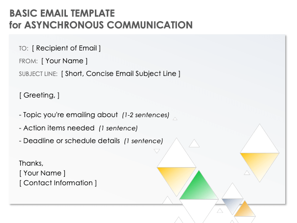 Basic Email Template for Asynchronous Communication