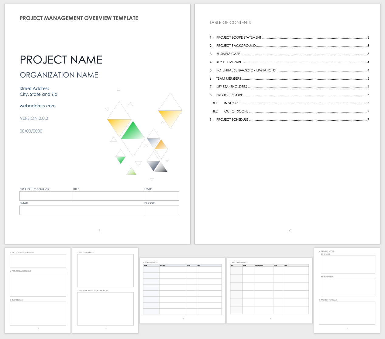 Free Project Overview Templates | Smartsheet