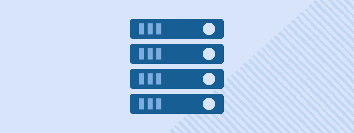 Illustration of a data server rack