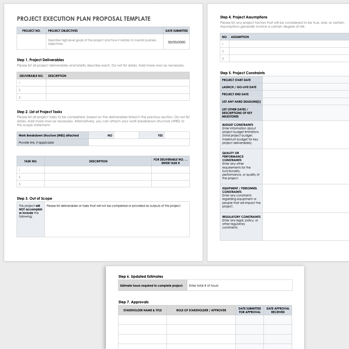 Project Execution Plan Proposal Template