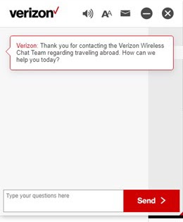 Verizon Chat Send