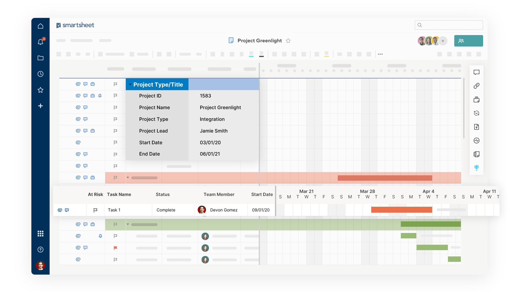 Smartsheet - Professional Services - Project Scheduling