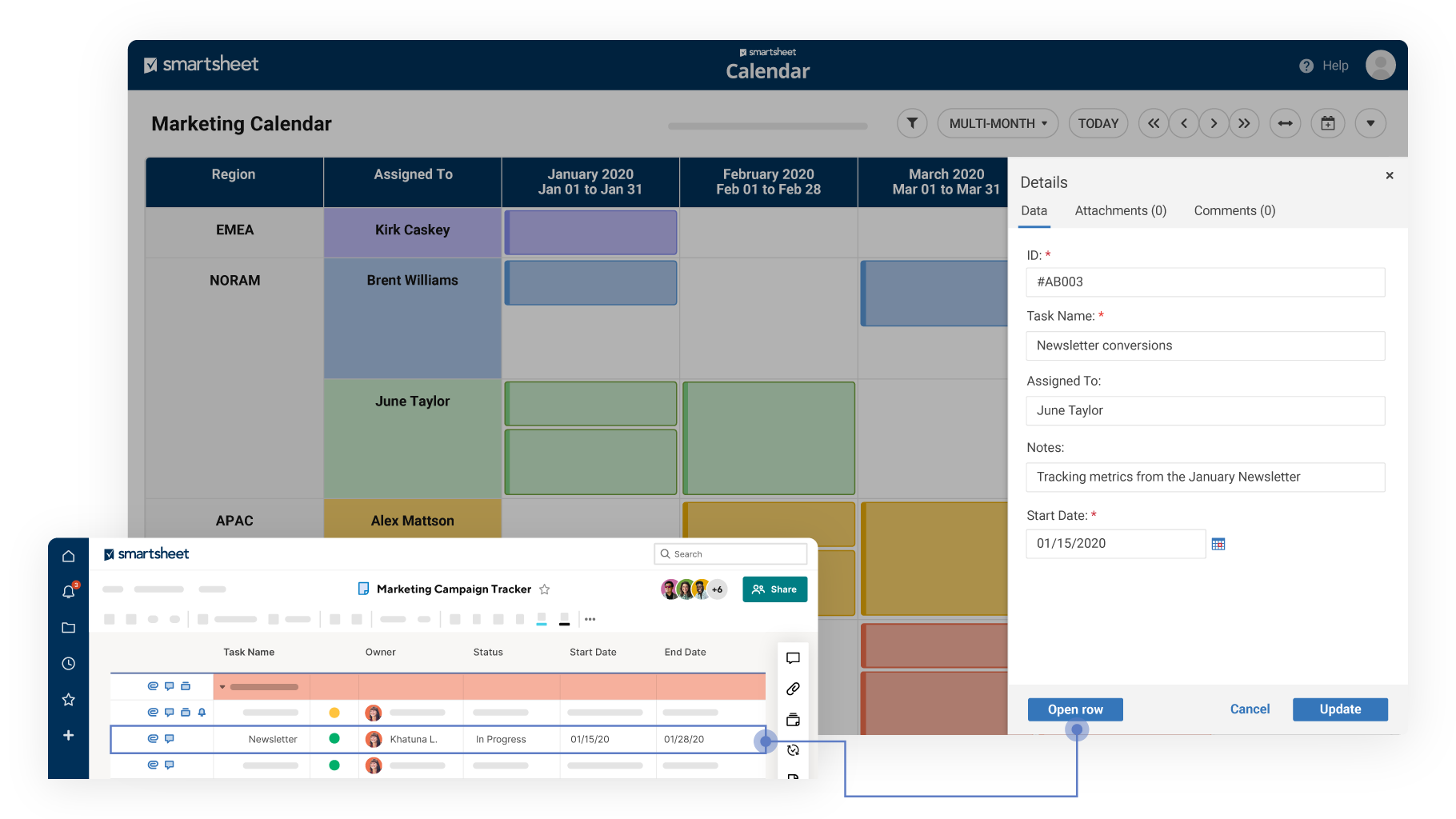 Modèles de calendrier vierges gratuits - Smartsheet