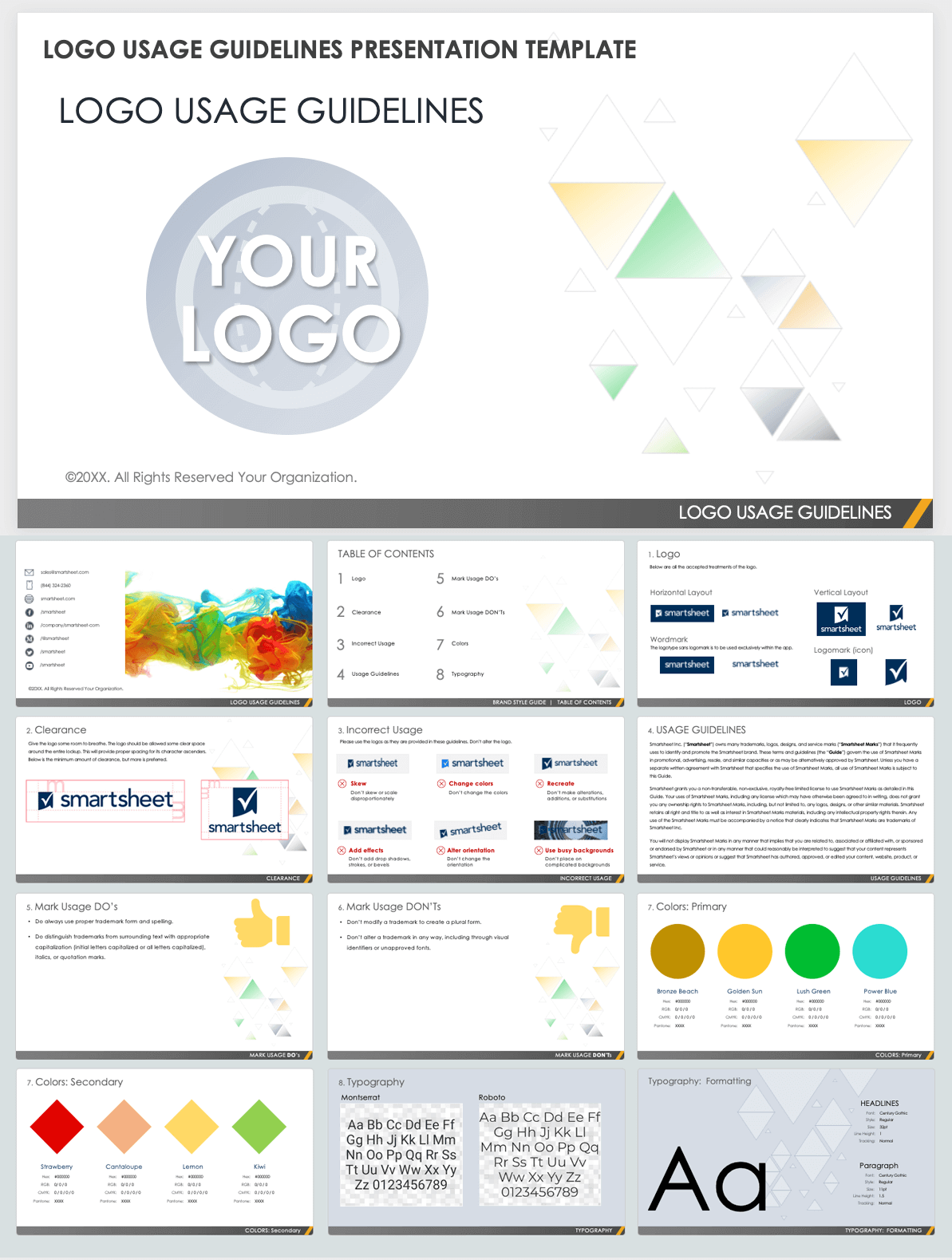Logo Usage Guidelines Presentation Template Powerpoint