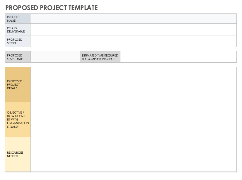 Proposed Project Template