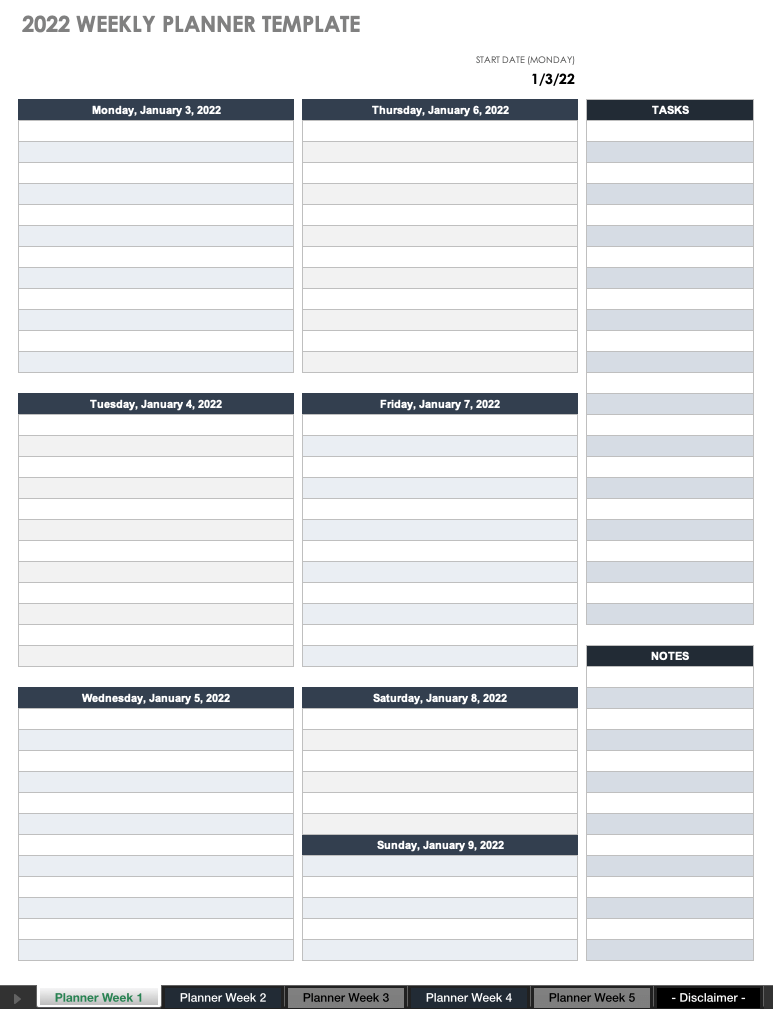 Action Day Yearly Planner 2021 Weekly/Monthly All-in-ONE Layout Design to Do 