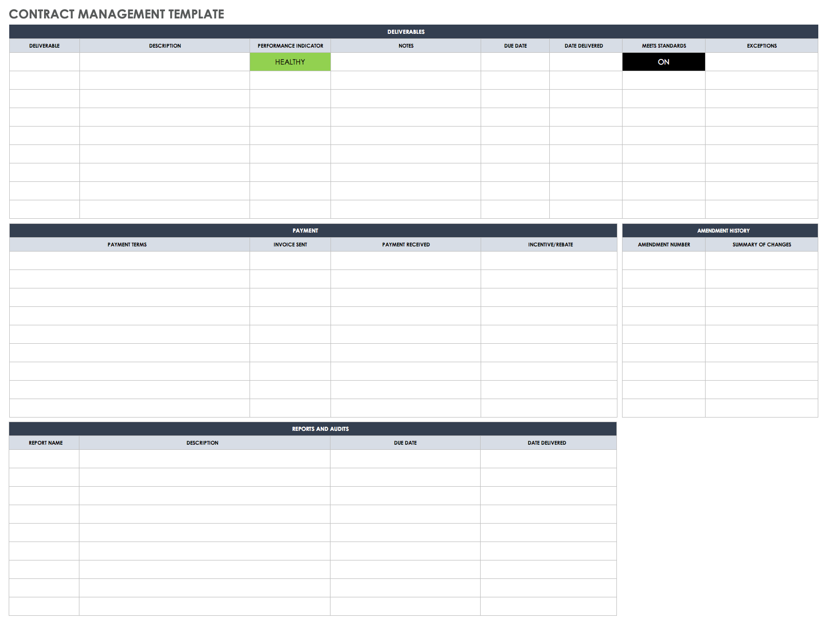 Contract Management Template