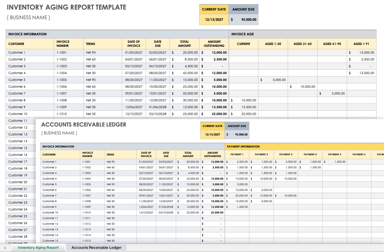 Inventory Aging Report Template
