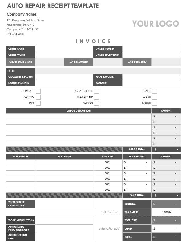 100 Free Receipt Templates  Print & Email Receipts as PDF