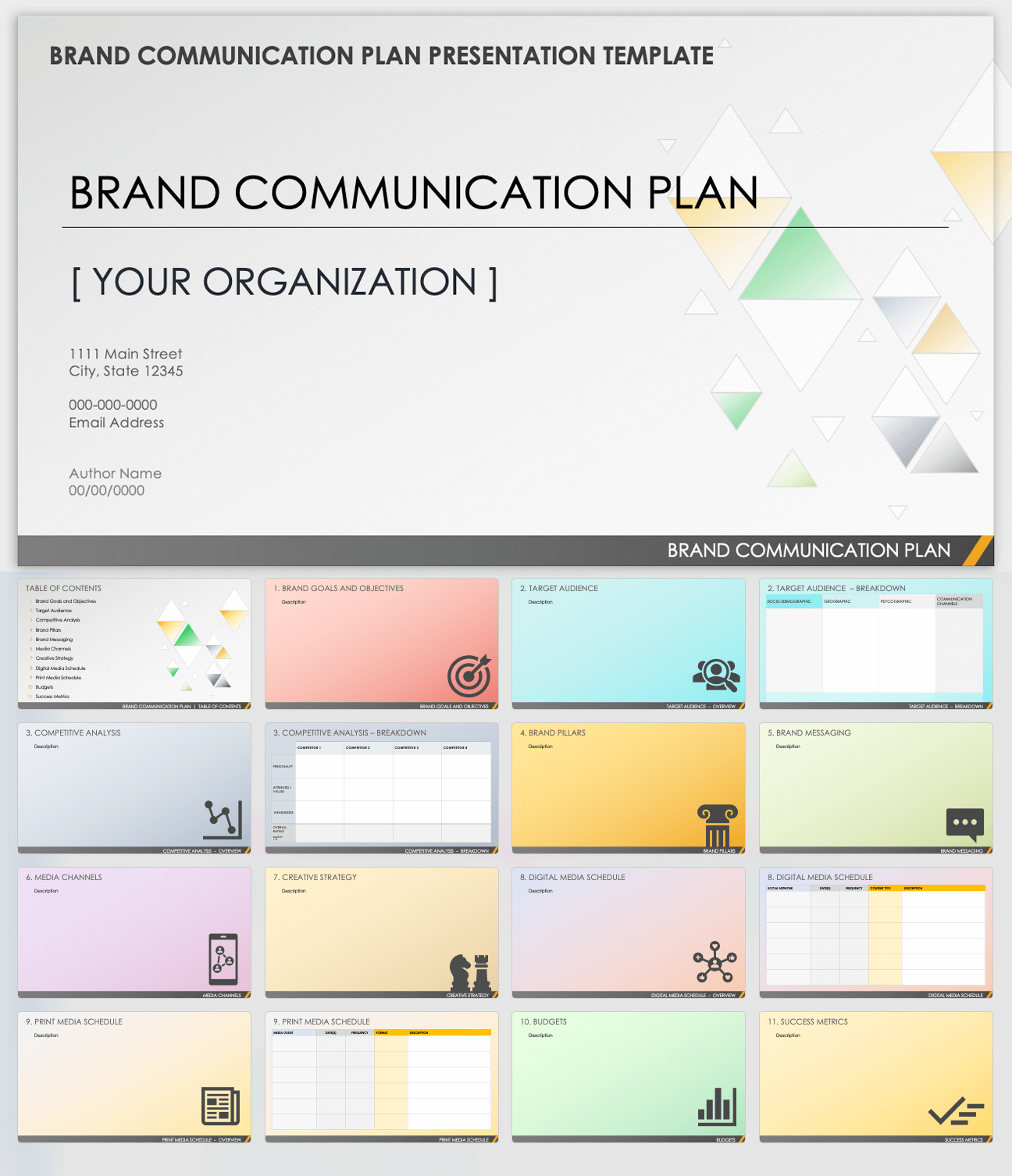 Brand Communication Plan Presentation Template