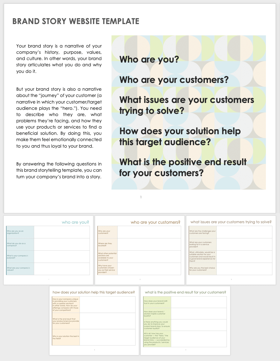 Brand Story Website Template