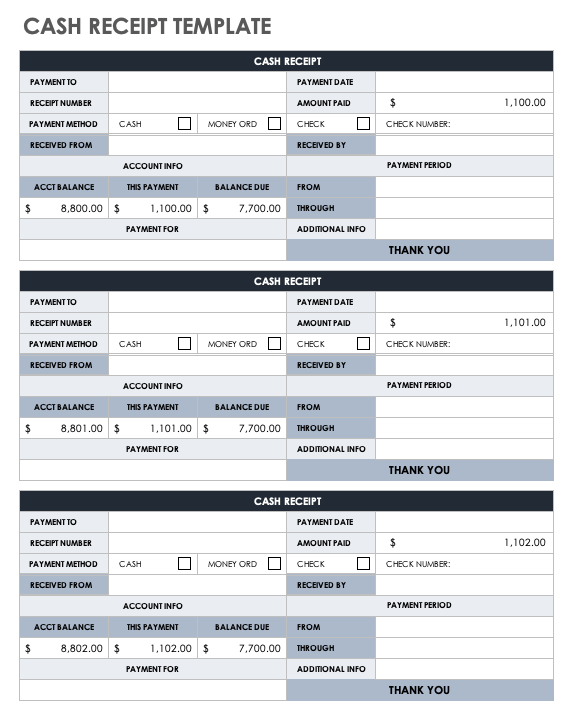 100 Free Receipt Templates  Print & Email Receipts as PDF