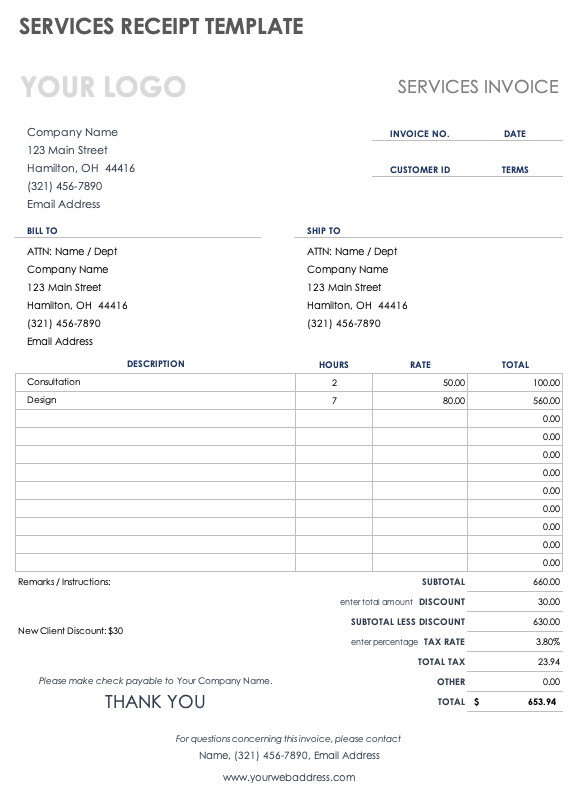 Receipt Template in PDF - Free Download - Wise