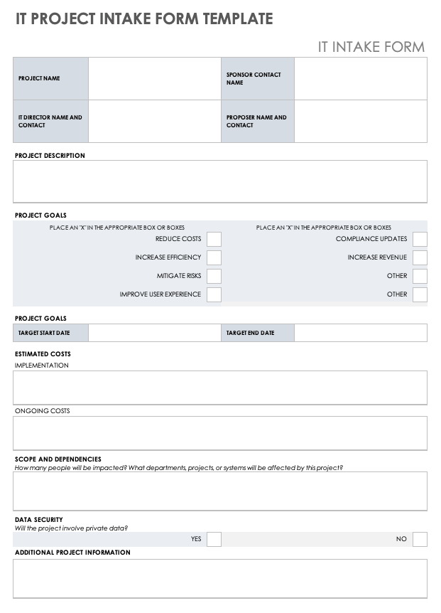 IT Project Intake Form