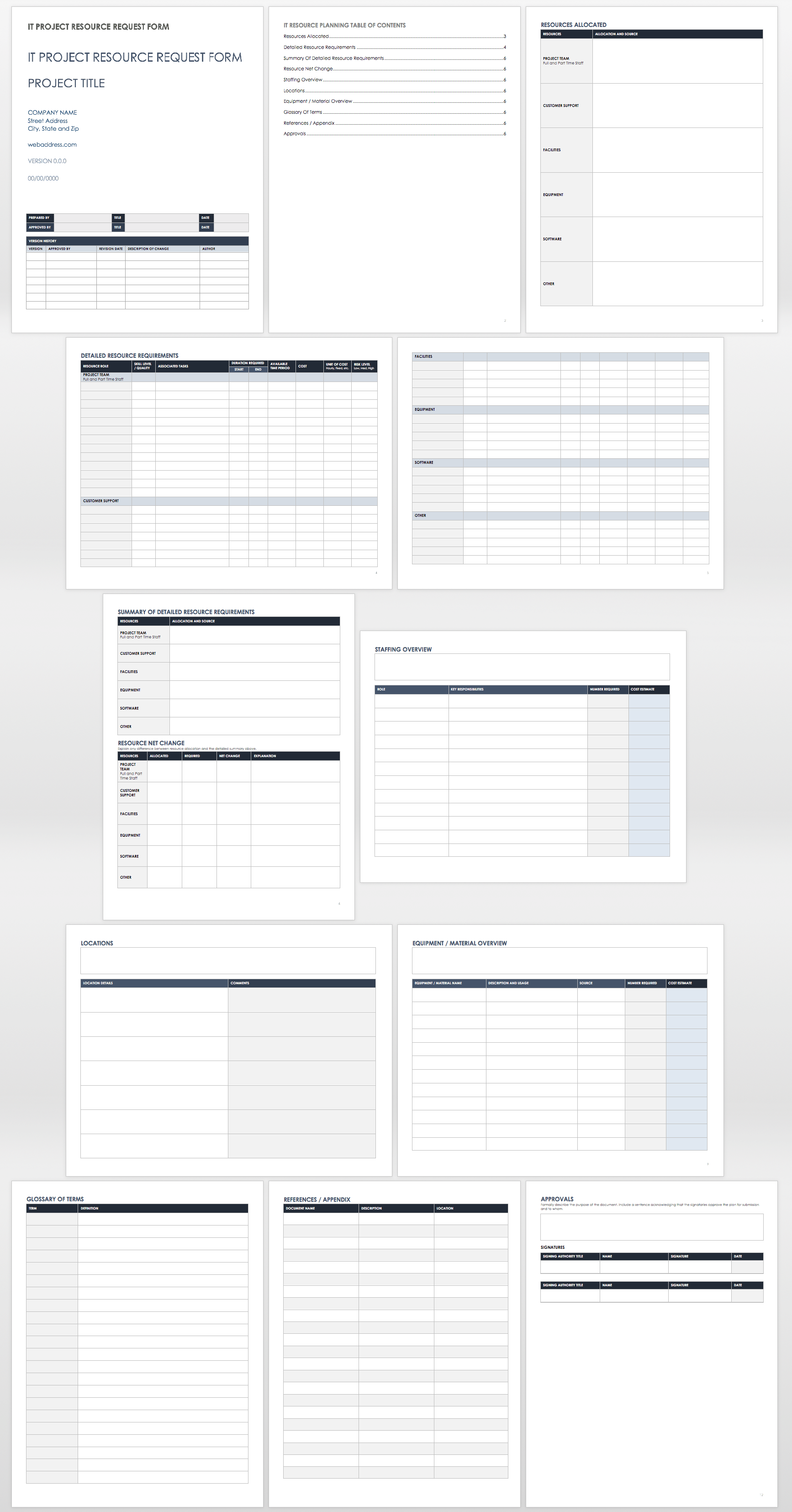 IT Project Resource Request Form Template