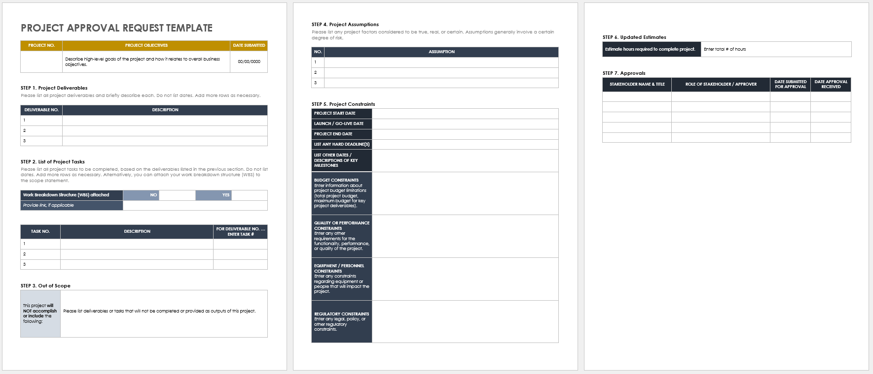 Project Approval Form Template Word