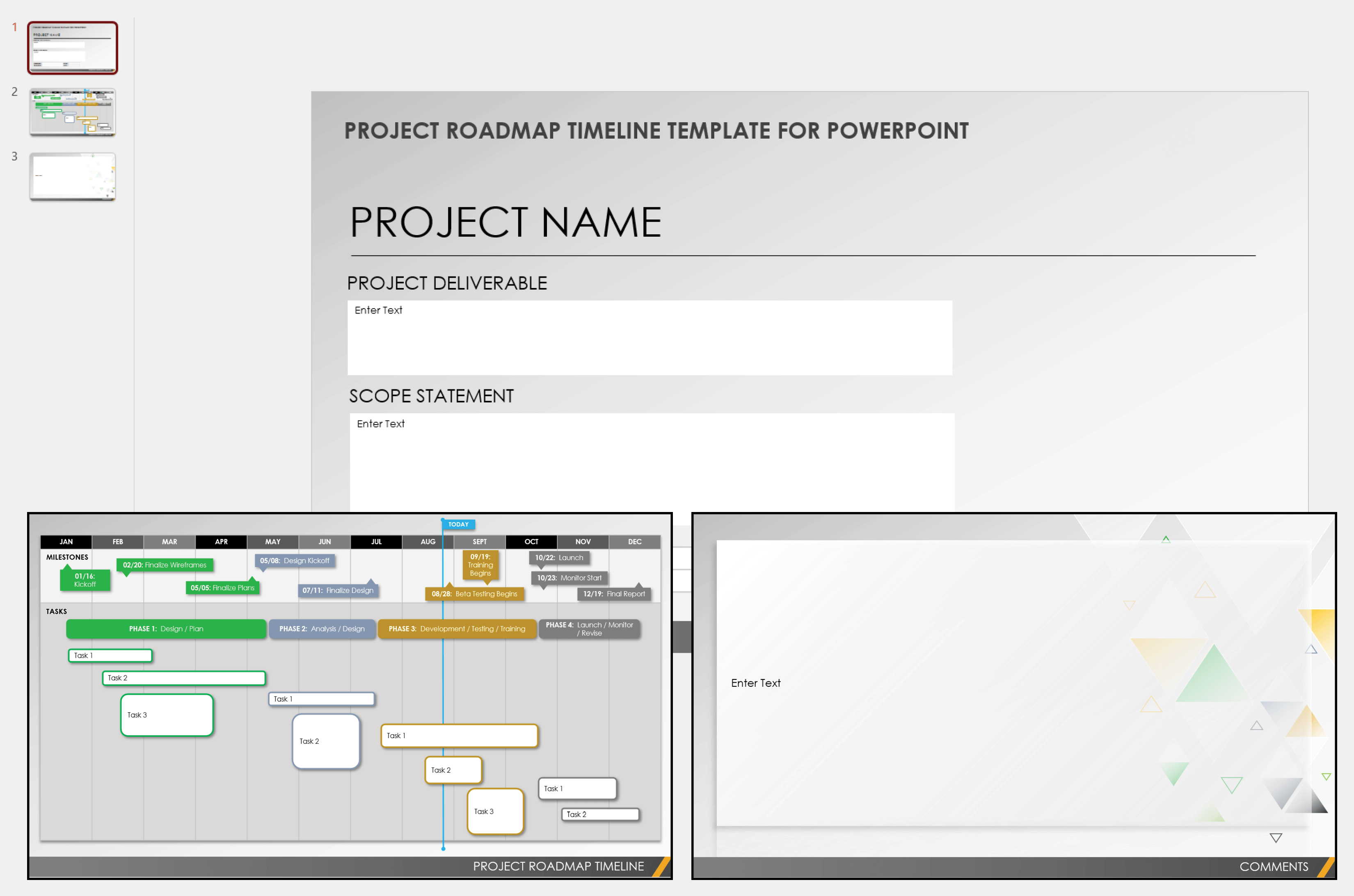 Project Roadmap Timeline Template for PowerPoint