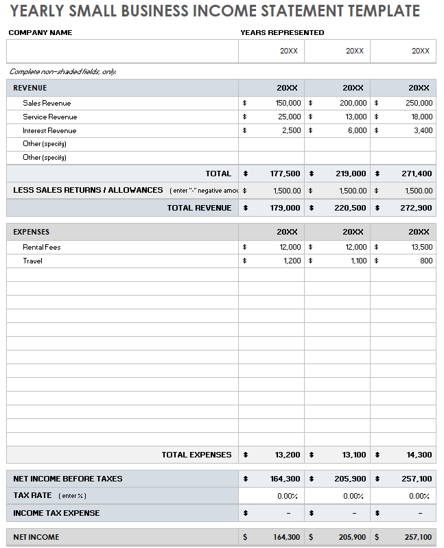 Income Statement Example: A Free Guide