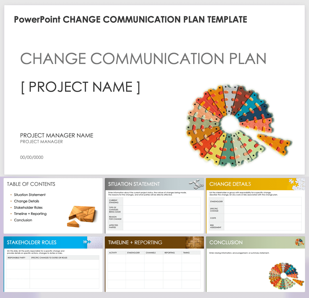 PowerPoint Change Communication Plan Template