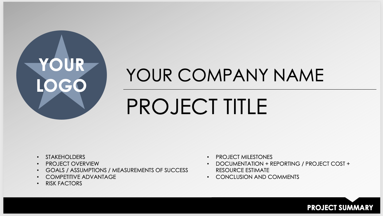 Project Summary PowerPoint Template