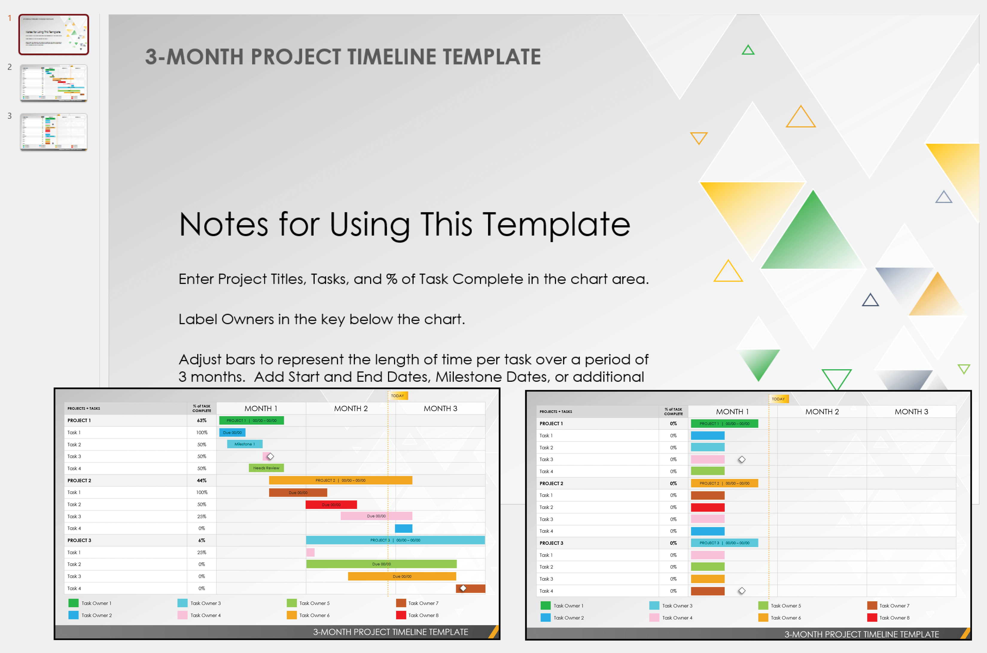3 Month Project Timeline Template