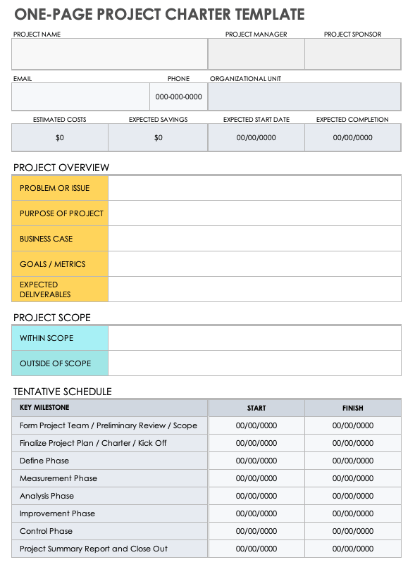 6 Free Project Charter Templates with Expert Tips Smartsheet