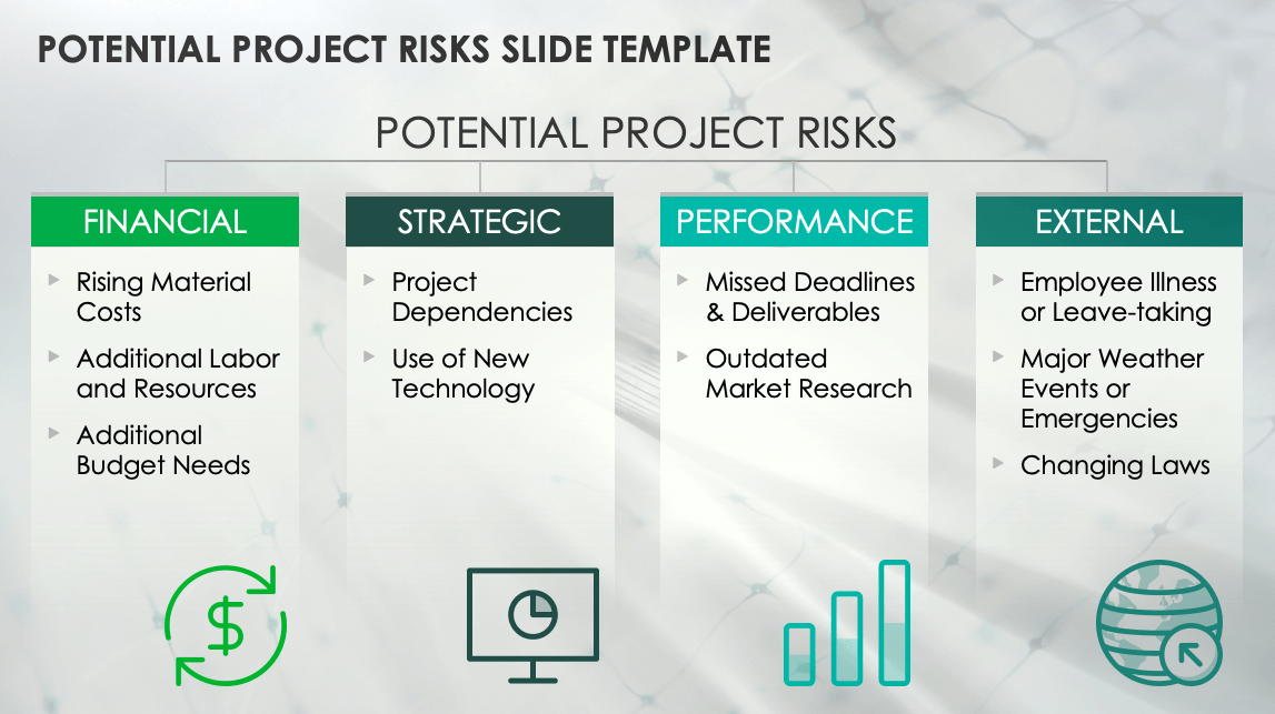 Potential Project Risks Slide Template