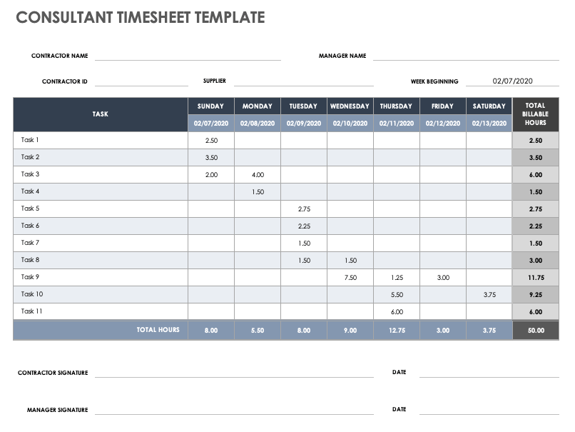 excel timesheet templates