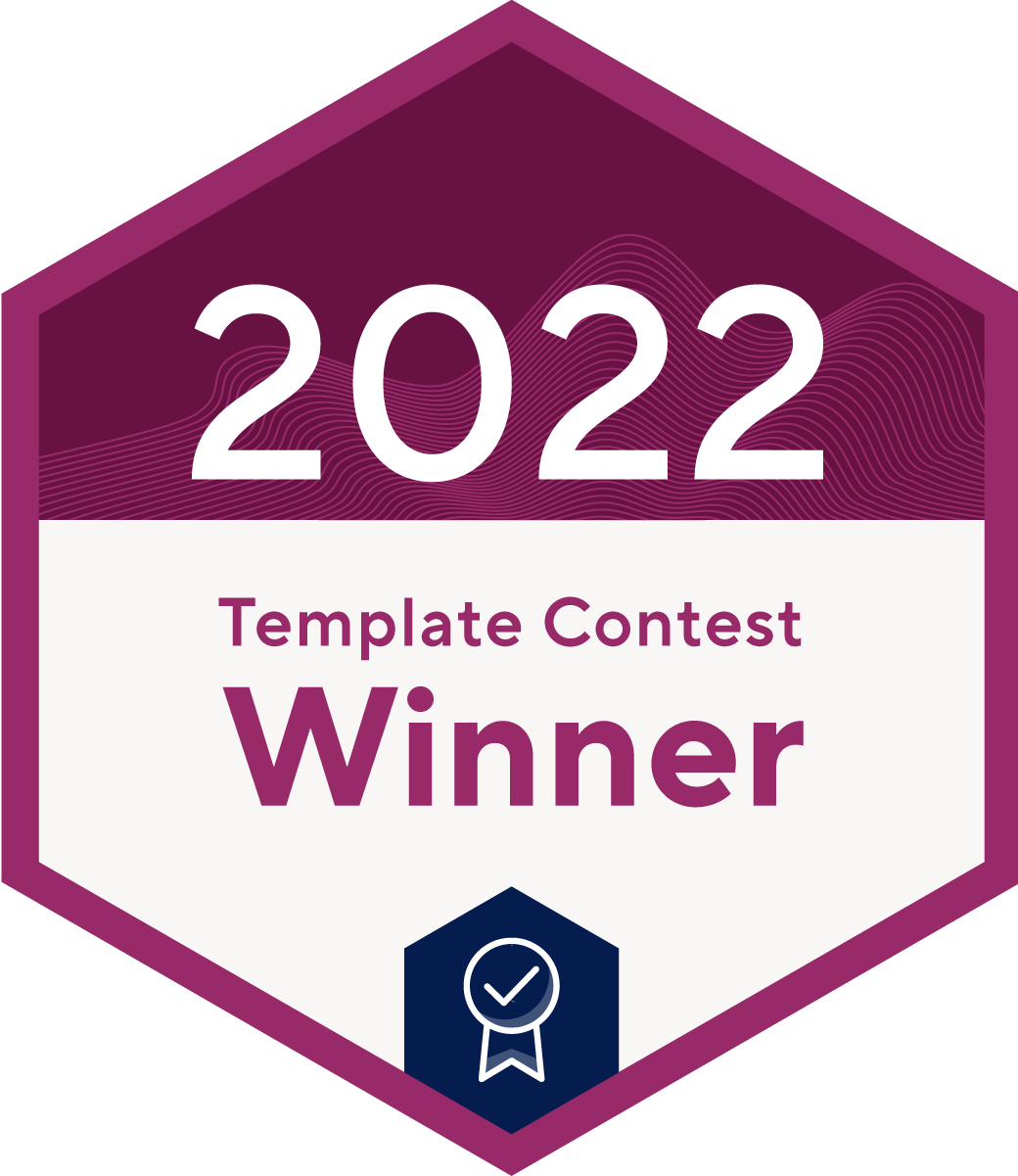 Community ENGAGE 2022 Template Contest Winner Badge