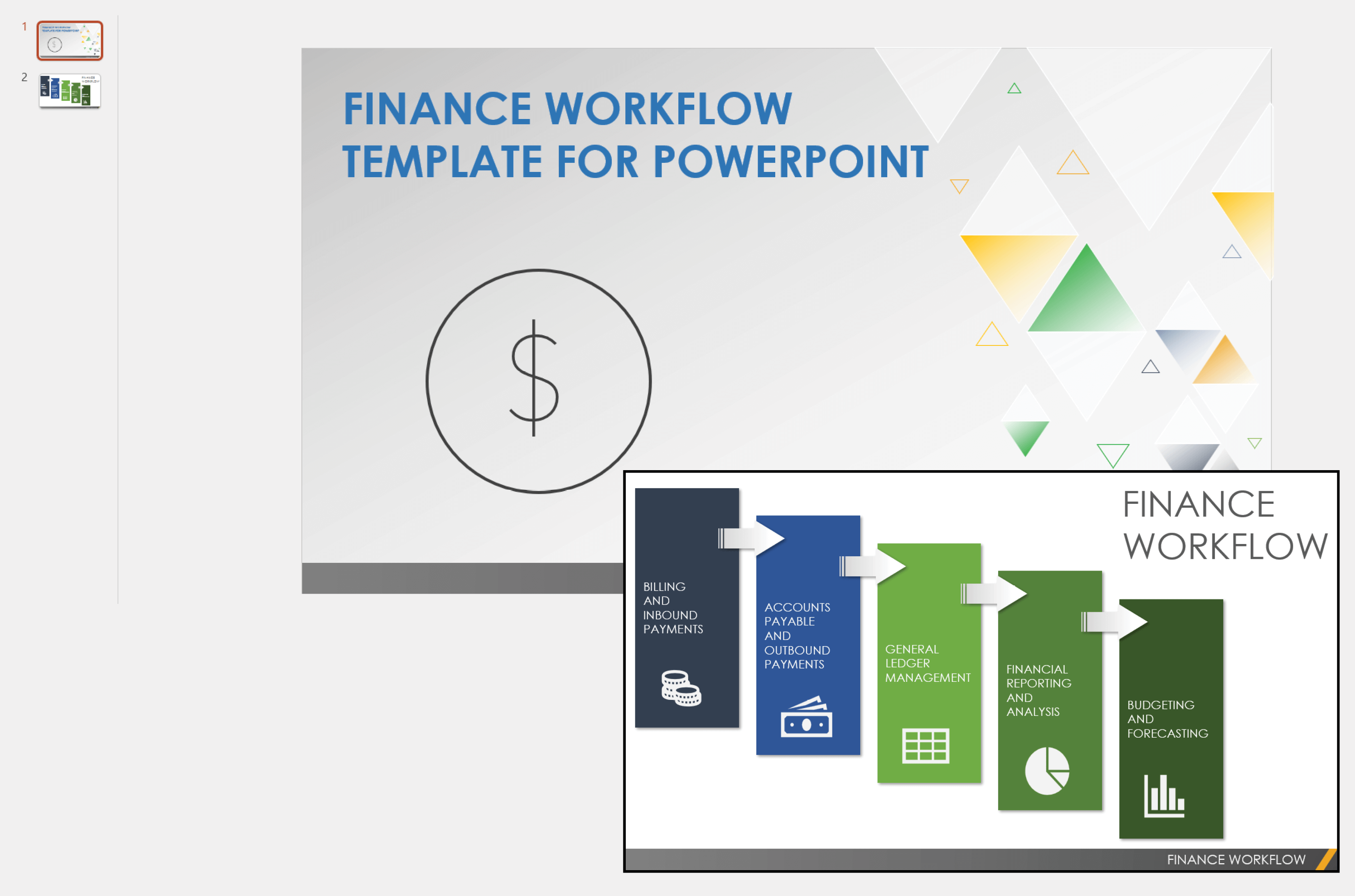 Finance Workflow Powerpoint Template