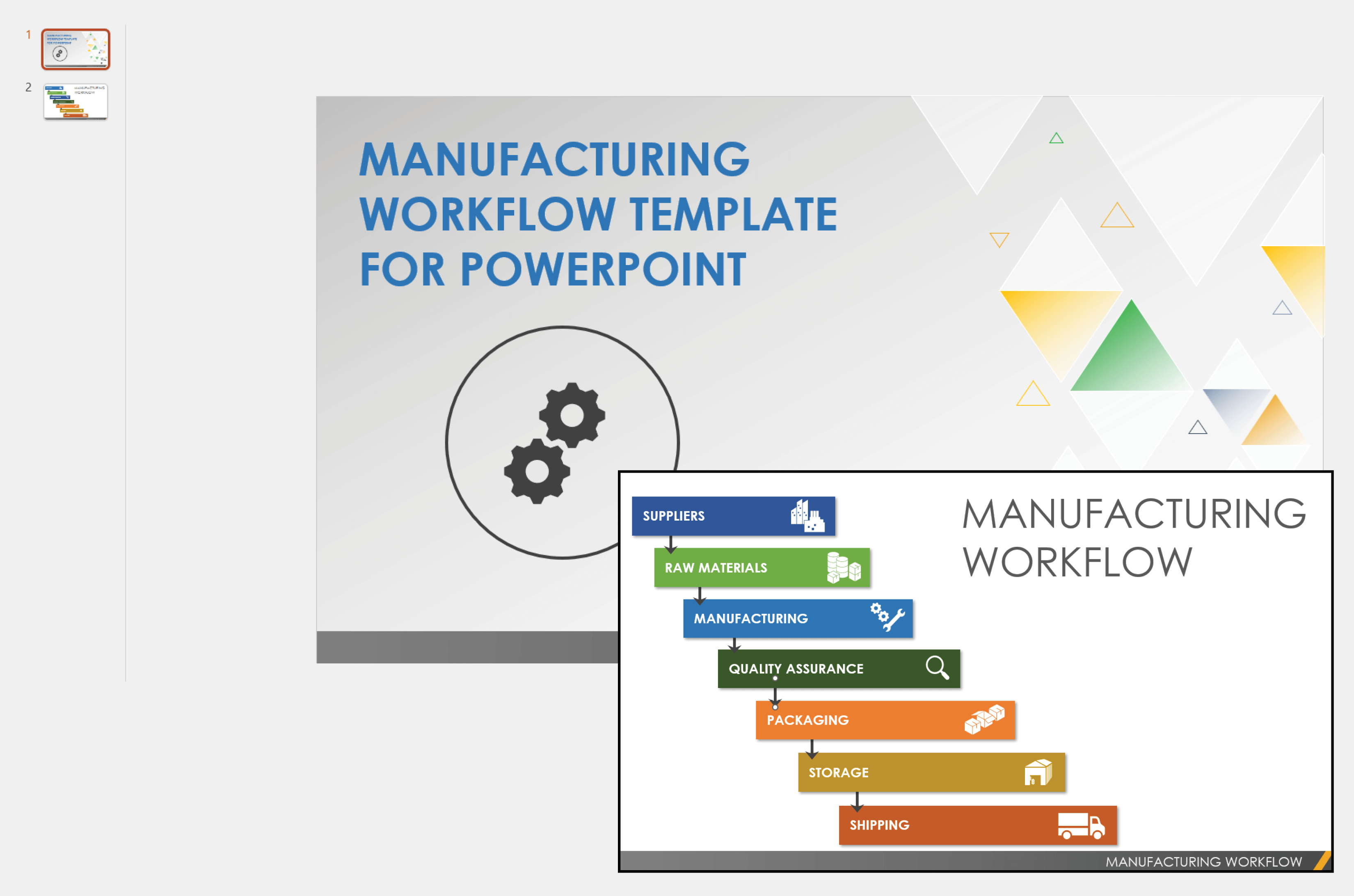 Manufacturing Workflow Powerpoint Template