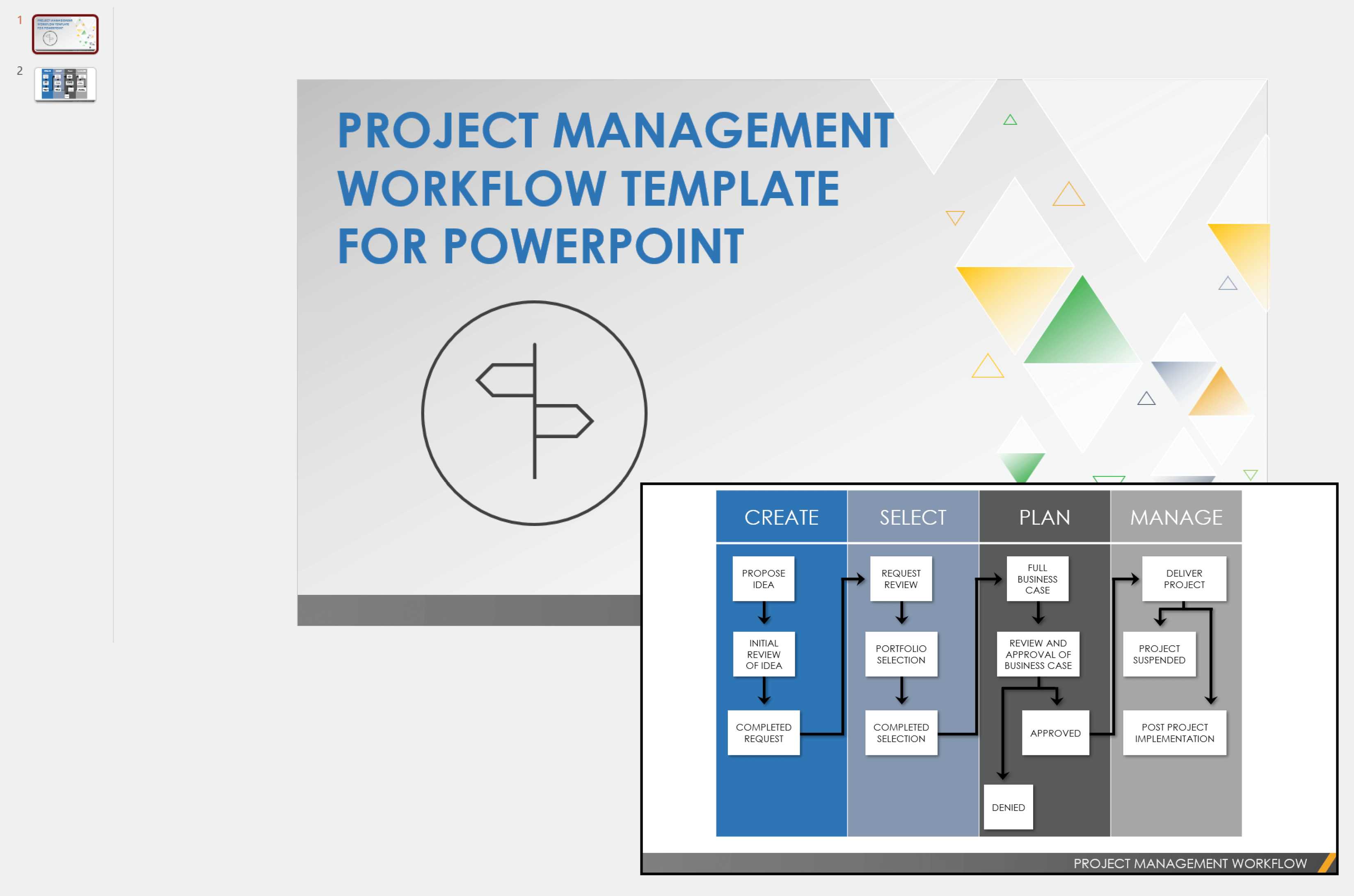 Project Management Workflow Powerpoint Template
