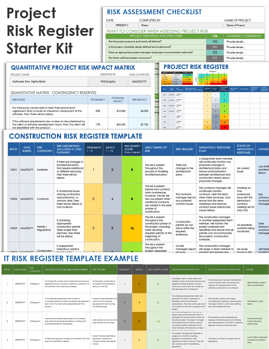 Project Risk Register Starter Kit