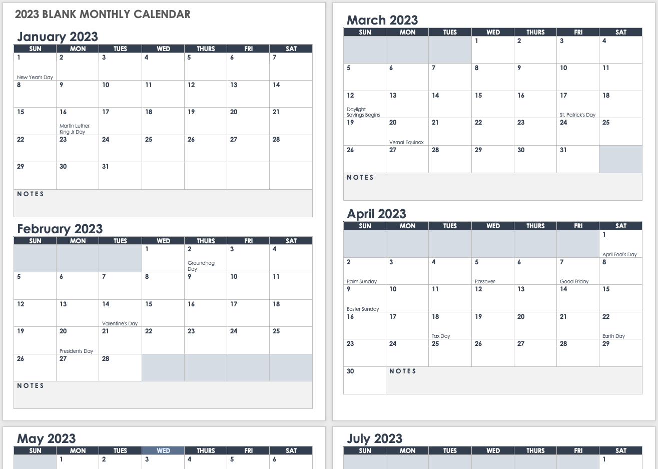 15 Free Weekly Calendar Templates | Smartsheet