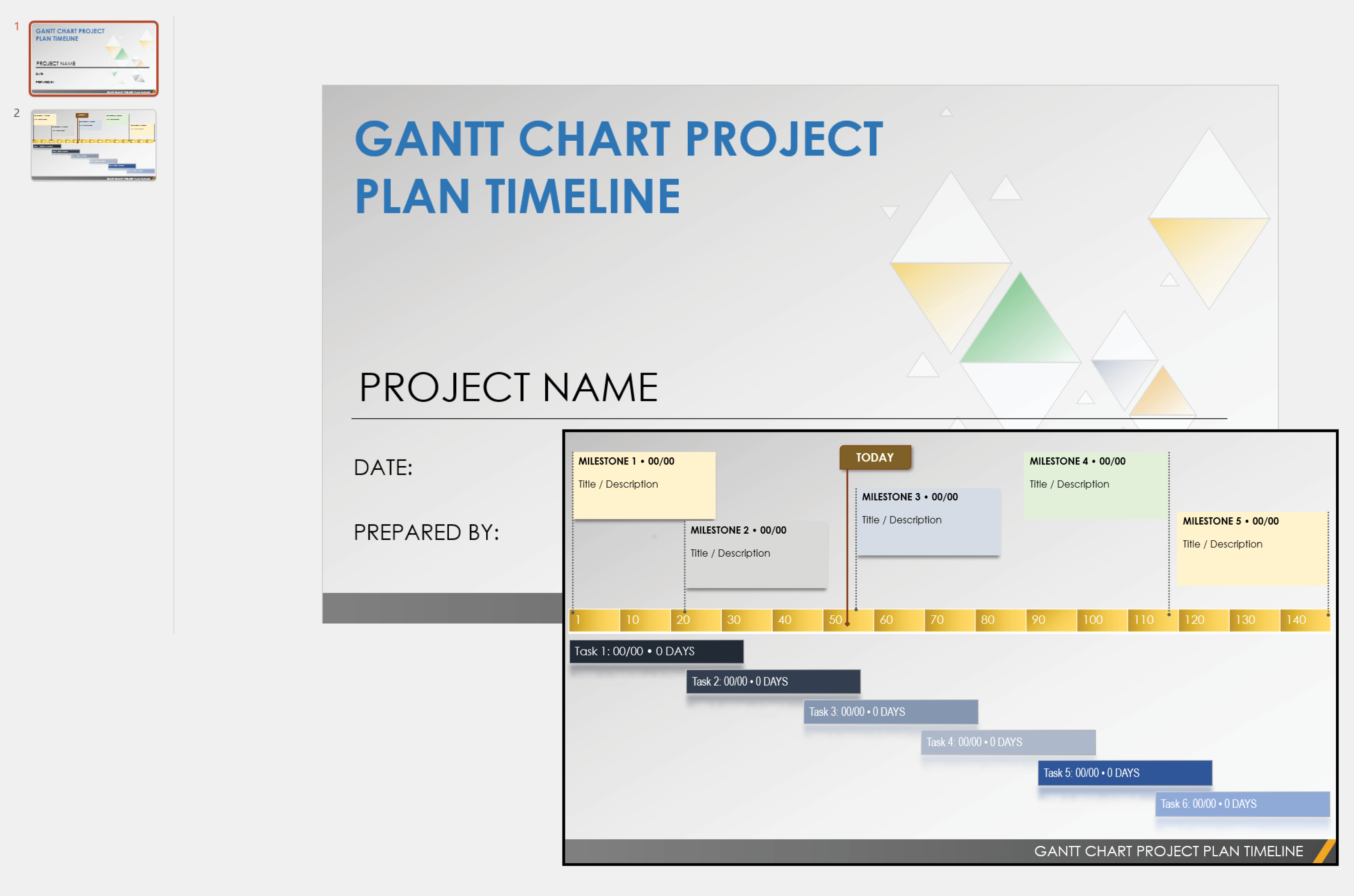 Gantt Chart Project Plan Timeline Powerpoint