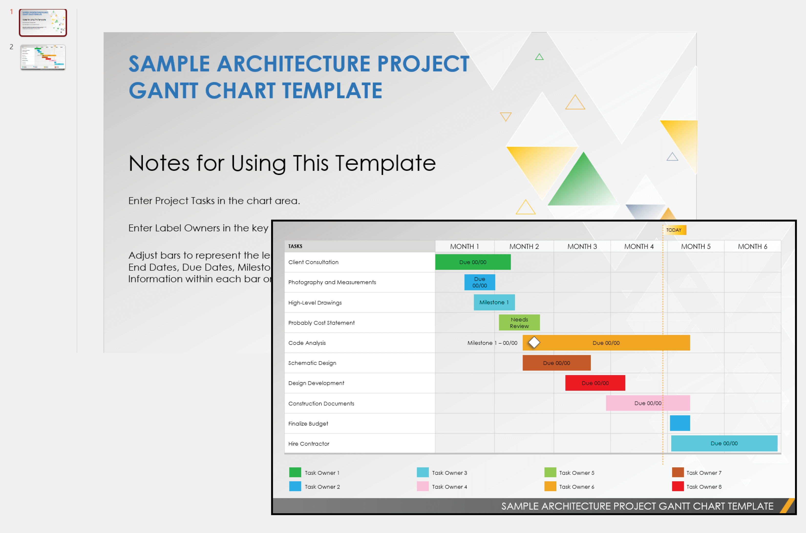 Architecture Project Gantt Chart Template Example