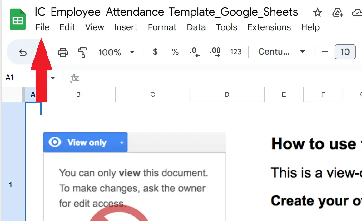 Create Attendance Sheet in Google Sheets