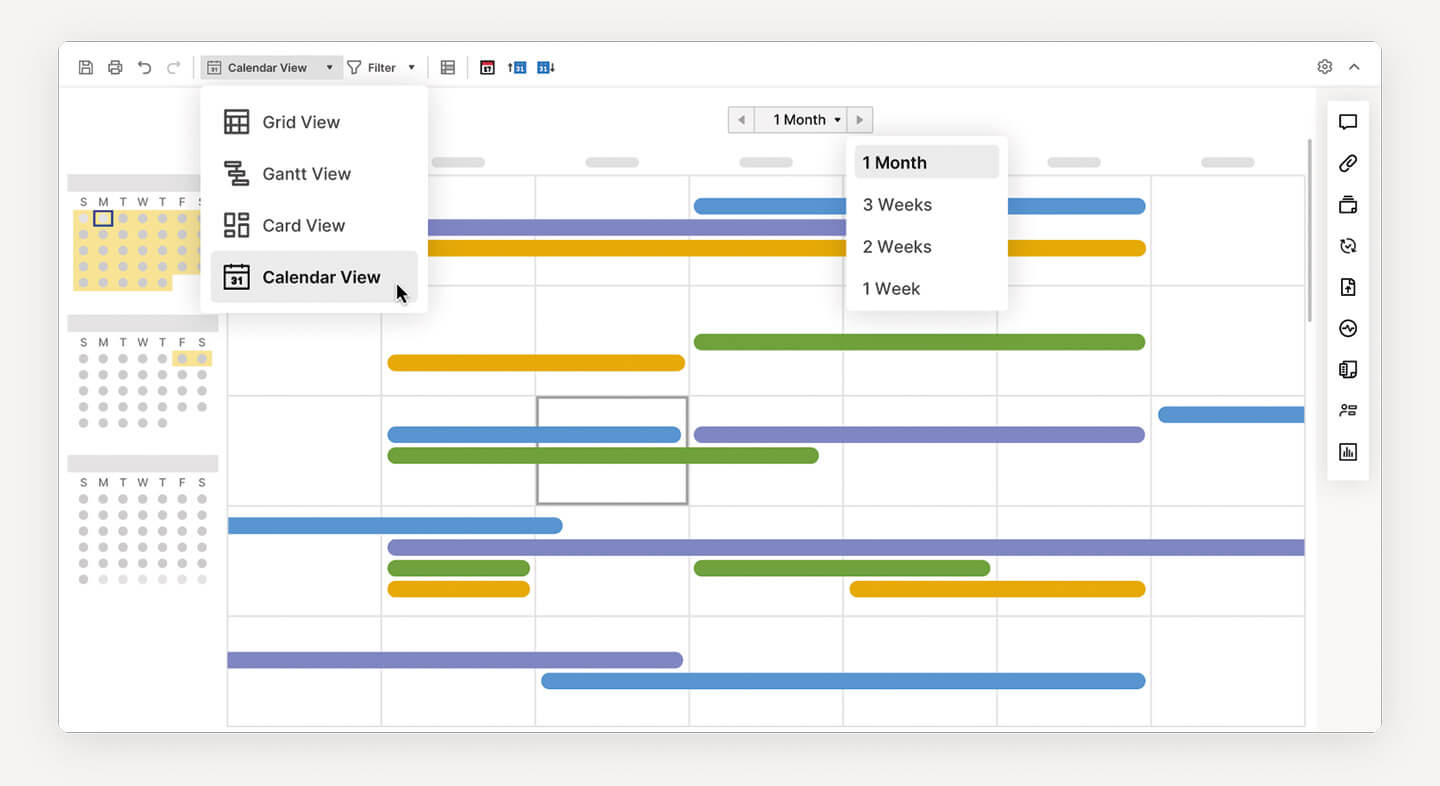 Smartsheet calendar view for time zone scheduling.