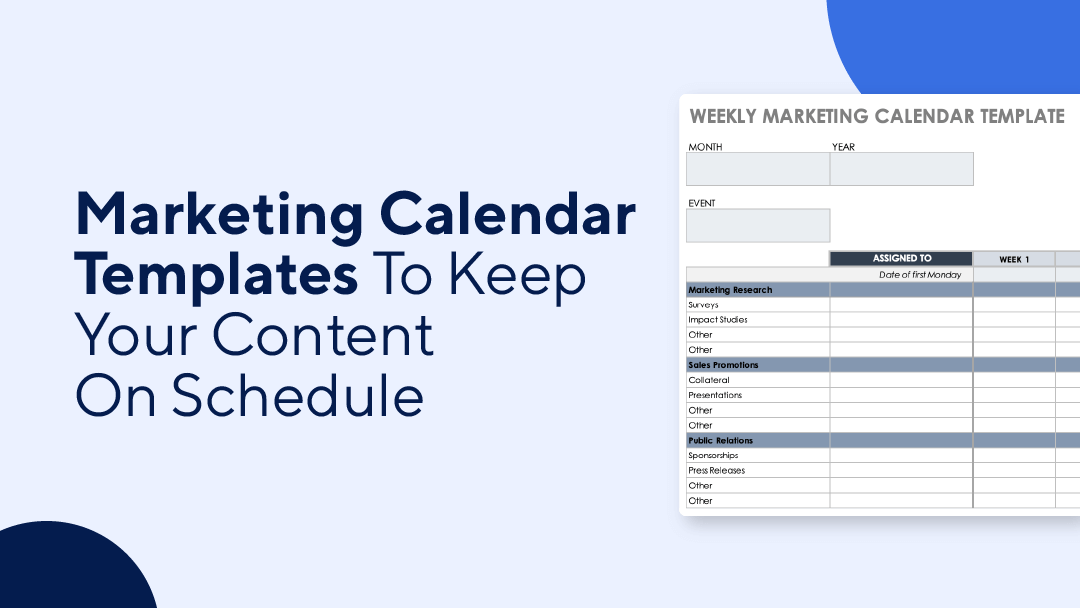 Free marketing calendar templates designed to help keep you on schedule.