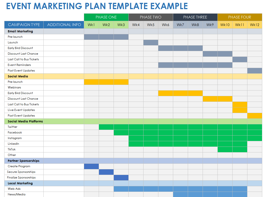 Free Event Marketing Templates Smartsheet