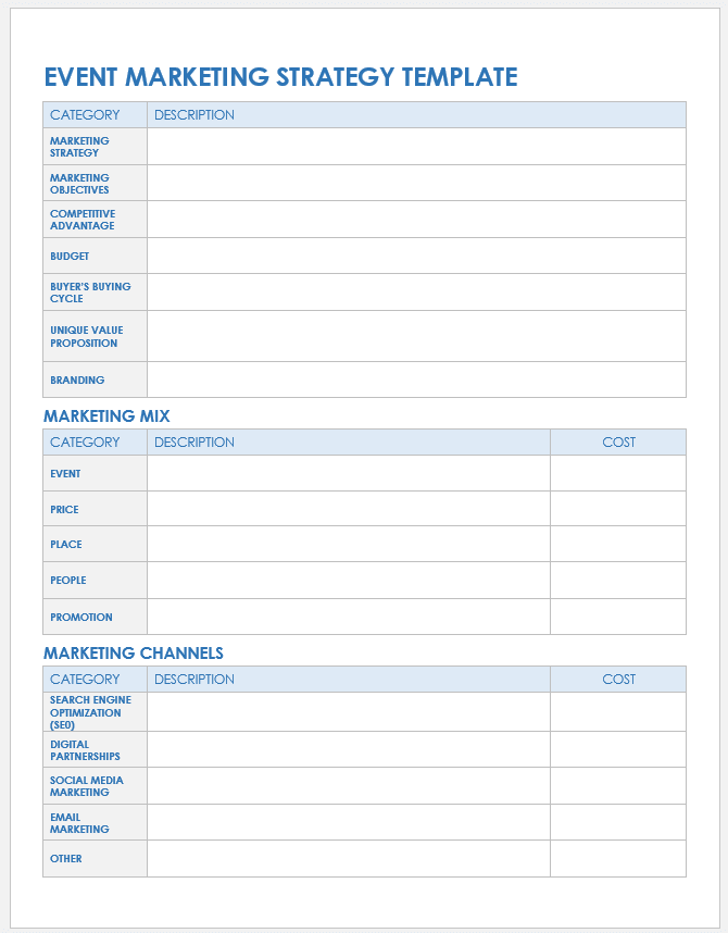 Event Marketing Strategy Template