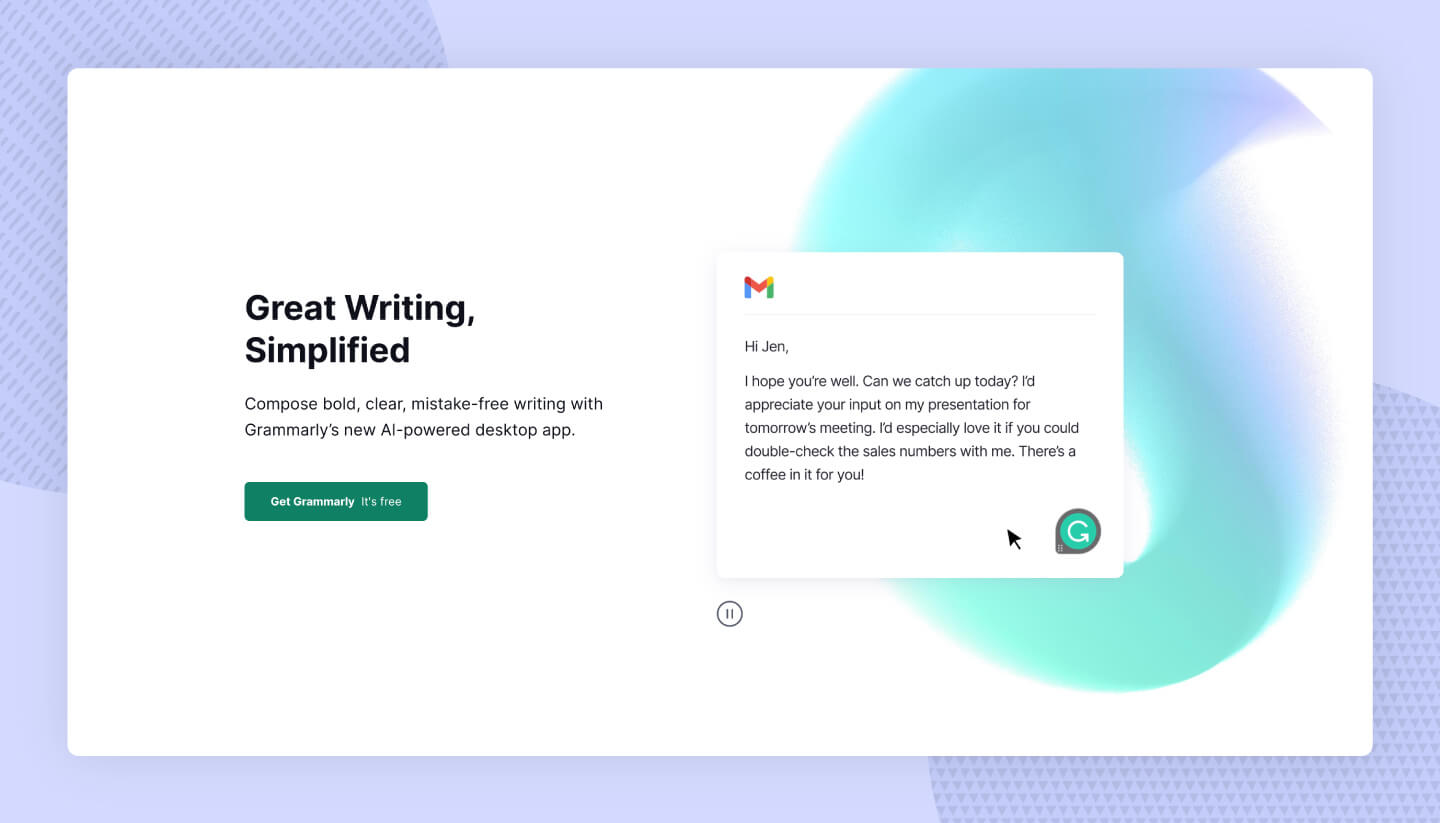 Grammarly is a marketing software for spelling, grammar, and brand tone.