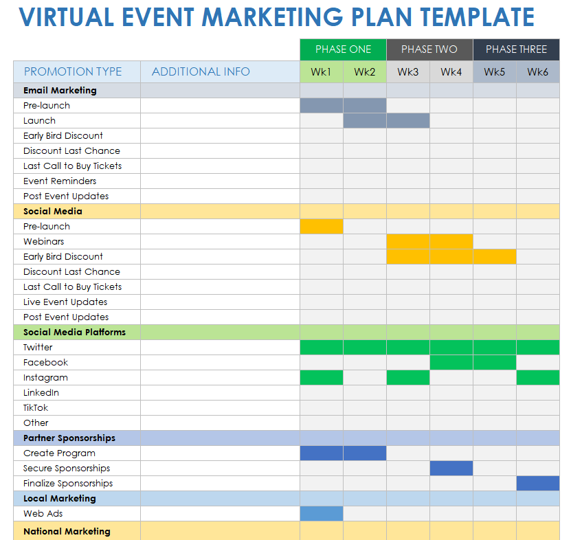 Free Event Marketing Templates Smartsheet