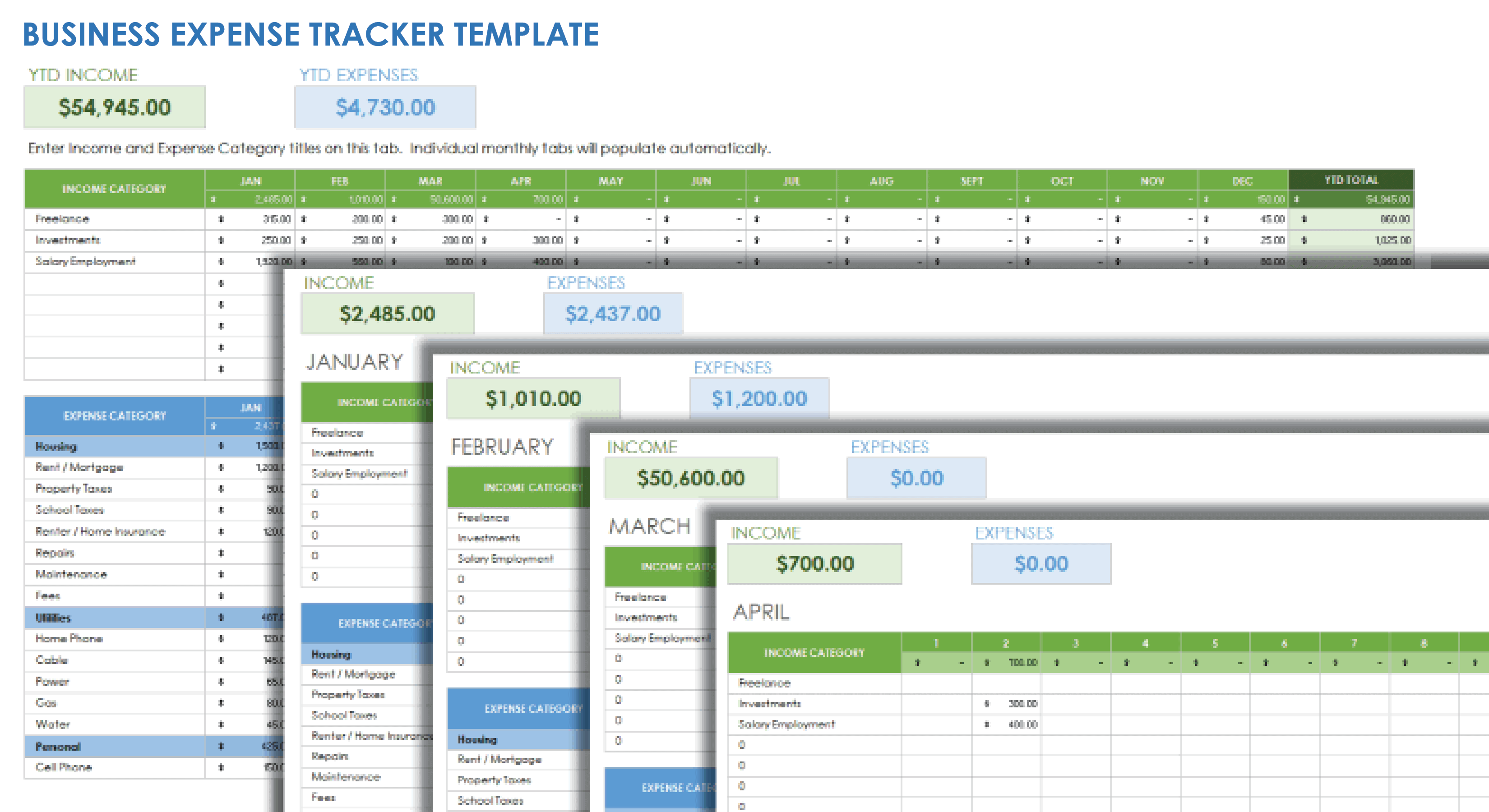 Business Expense Tracker Template