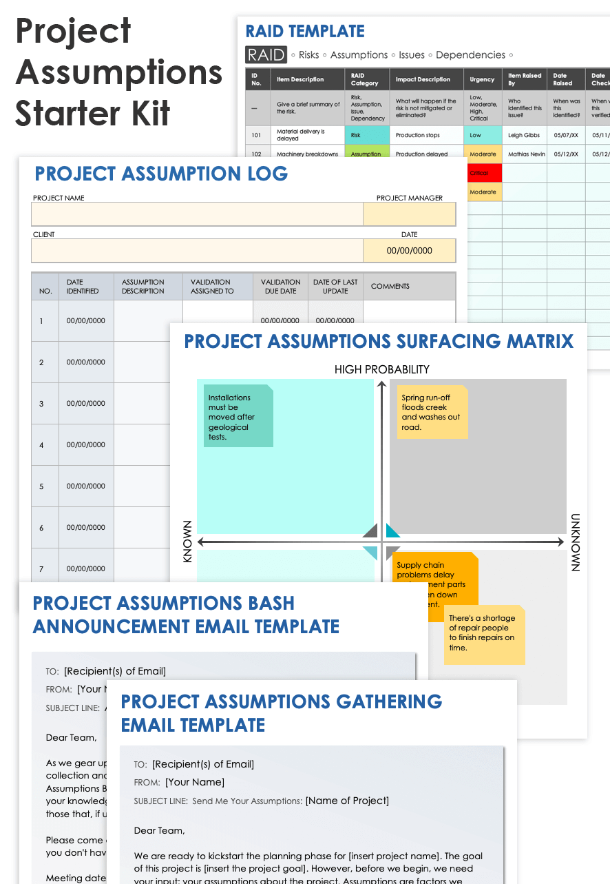 Project Assumptions Starter Kit