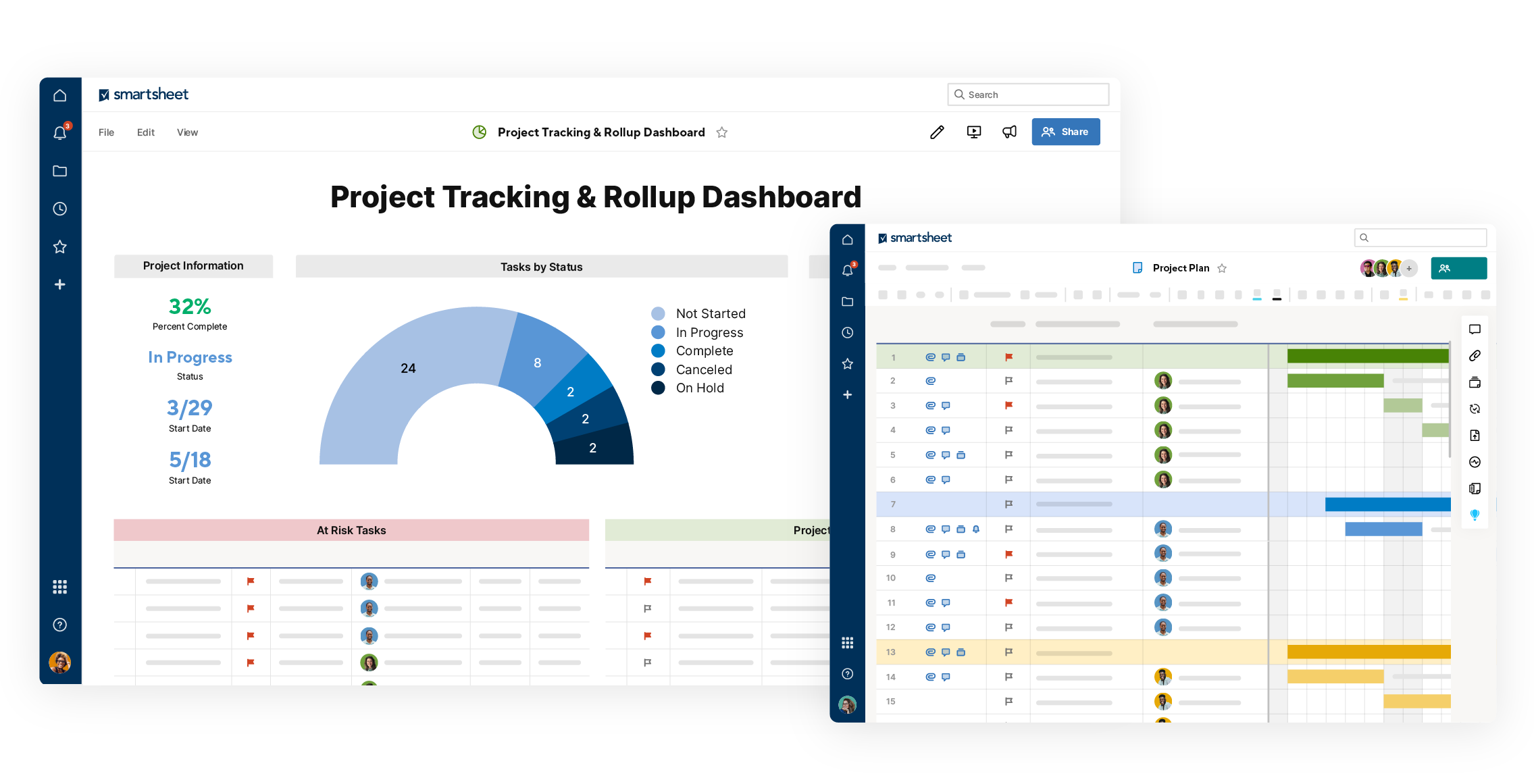 Project tracking and rollup template set image