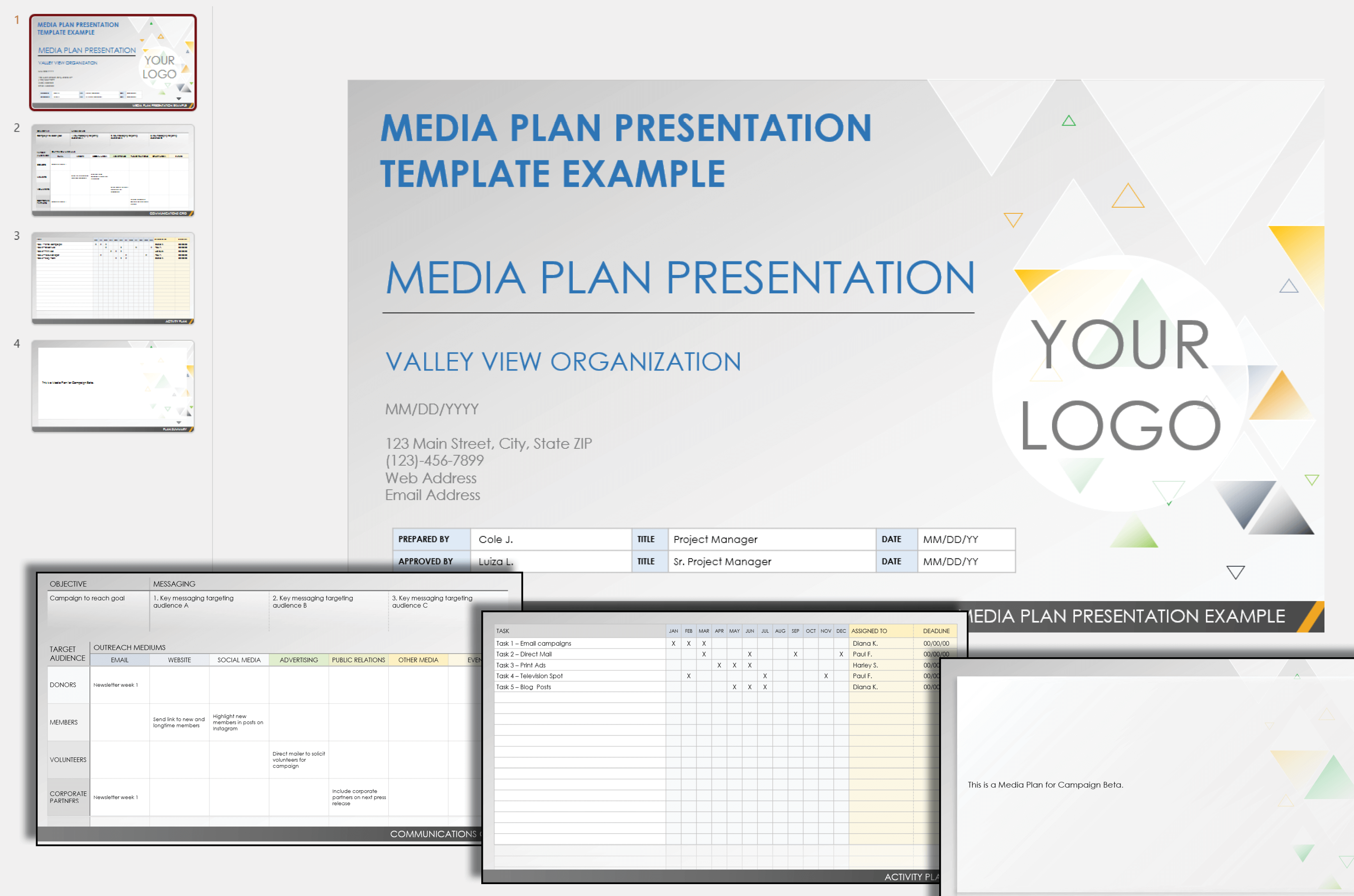 Media Plan Presentation Example Template